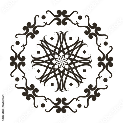 Simple floral and flowers mandala art, mandala design art for holiday decoration, perfect decorative design elements