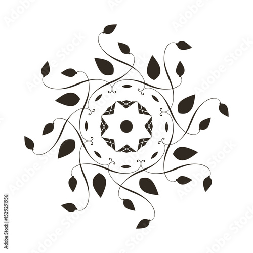 Simple floral and flowers mandala art, mandala design art for holiday decoration, perfect decorative design elements