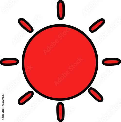 해 날씨 라인드로잉(weather drawing icon)