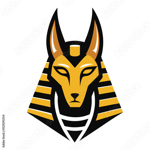 Desert Jackal Head Mascot vector art