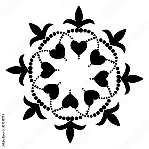 Simple floral and flowers mandala art, mandala design art for holiday decoration, perfect decorative design elements