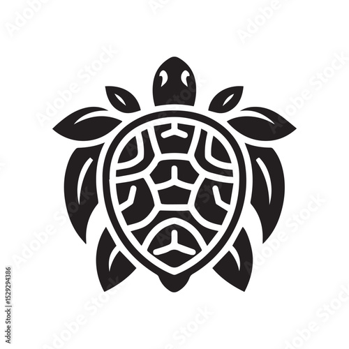 turtle logo, editable vector image