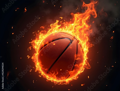 Fire-Powered Basketball Set Bring the Heat to Your Designs with Fiery Elements