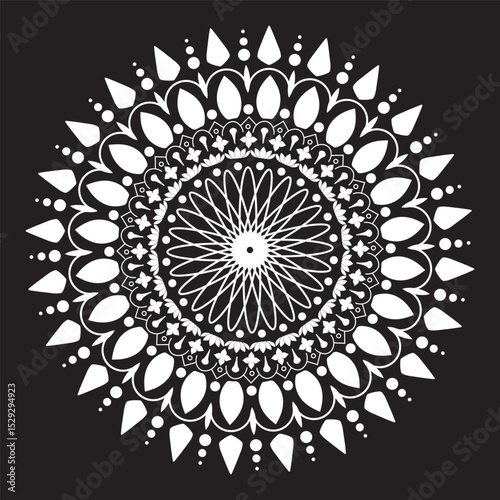 Simple floral and flowers mandala art, mandala design art for holiday decoration, perfect decorative design elements