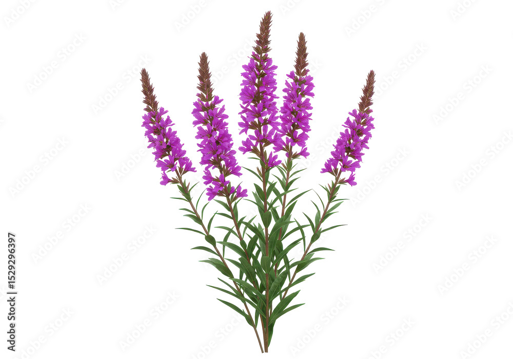 Fototapeta premium Vibrant purple flowers blooming in a sunny garden, surrounded by lush greenery