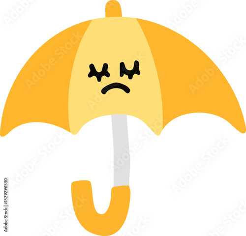 우산 날씨 드로잉 표정 캐릭터(weather drawing character emoticon)
