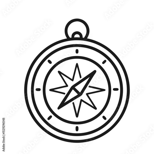compass vector icon on white background