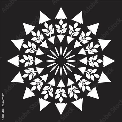 Simple floral and flowers mandala art, mandala design art for holiday decoration, perfect decorative design elements