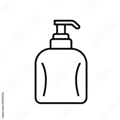Vector Illustration of a Soap Dispenser Bottle Isolated on White Background – Hygiene and Cleaning Concept
