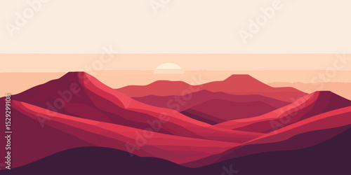Sunset Mountain Landscape