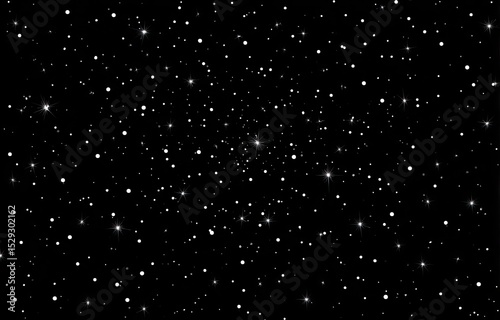 Abstract Night Sky Background With Stars
