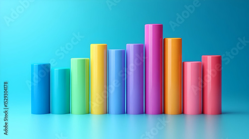 Colorful Cylindrical Chart on Blue Background Free Download Colorful Cylindrical Chart on Blue Background - GFXLoad