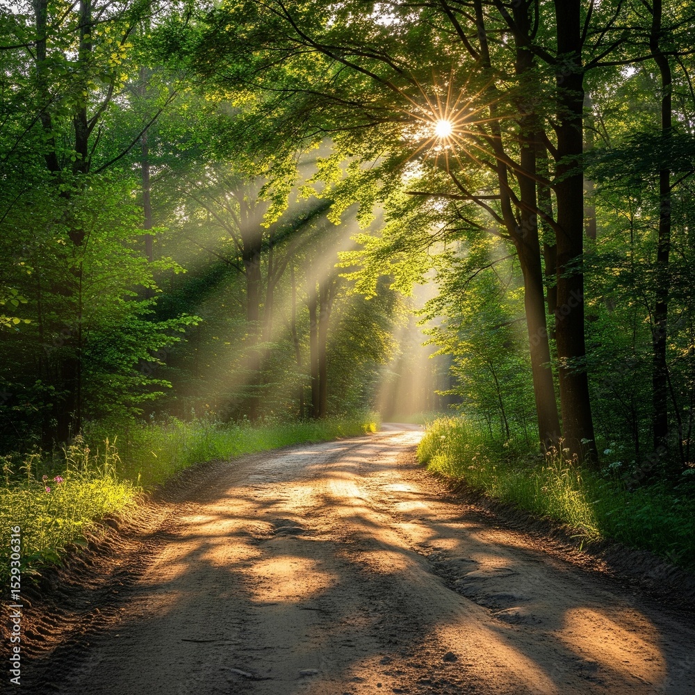 Obraz premium road in the forest