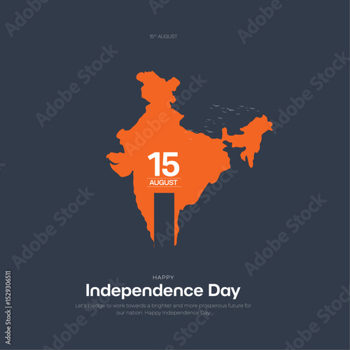Happy Independence Day of India greeting card design with india Map. 77th Independence Day India creative poster and background vector illustration design.
