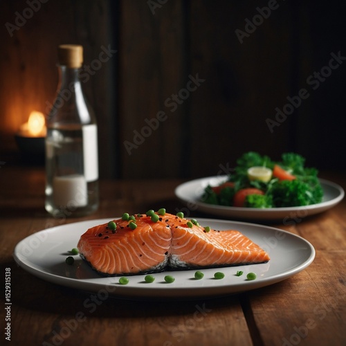 grilled salmon with vegetables