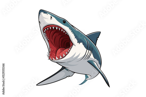 High-Quality Shark Vector Illustration in Ocean Predator Style