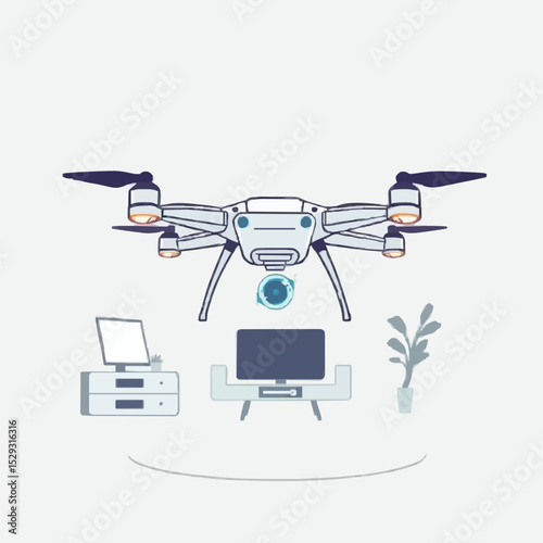 Innovative Sleek Drone with a Home