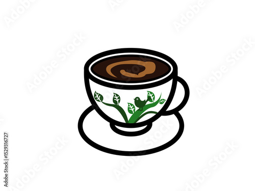 The Warm Embrace Aromatic Cup of Dark Fresh Brew Coffee