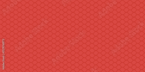 Snake skin background. Seamless pattern of squama, reptile scale. Chinese minimalistic grid art. Serpent surface texture in red and gold colors. Asian geometric ornament