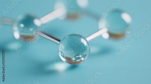 The background image of the interconnection between atoms
