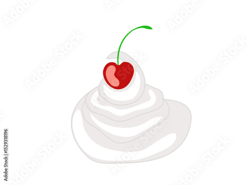 Delectable Dessert Topping A Sweet Treat With Cherry On Top