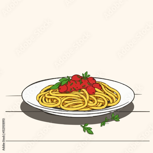 Fresh Delicious Pasta on a Wooden Table