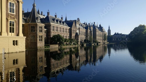 Wallpaper Mural Cityscape of The Dutch Parliament Binnenhof Palace at sunset in The Hague, The Netherlands. Torontodigital.ca