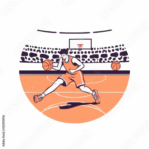 Competitive Basketball Racing in a Court