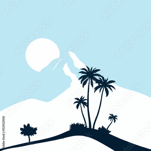 Scenic Mountain to Palm Trees