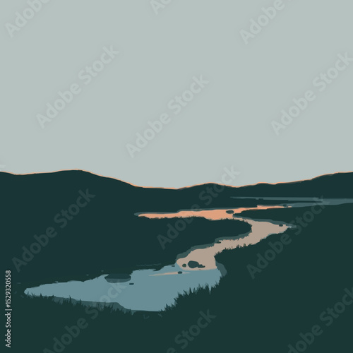 Lush Tundra with Clear Waters