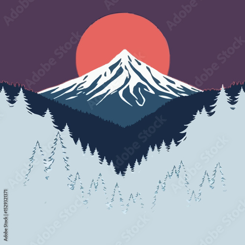 Pristine Rainforest with Snowy Peaks