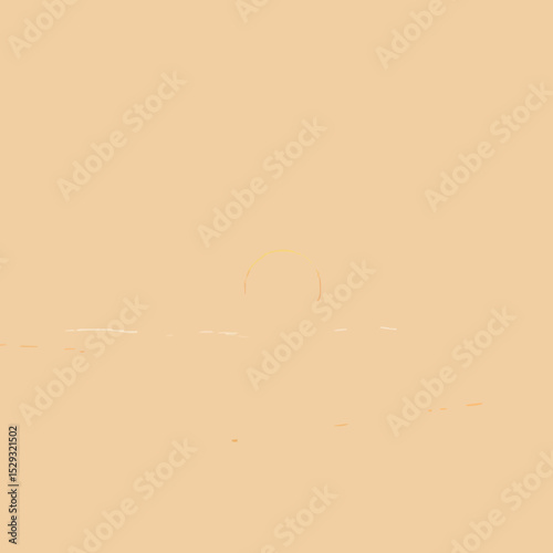 Vast Desert with Sunset