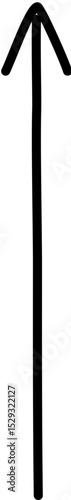 Green arrow pointing upwards with a curved top element symbolizing growth and progress