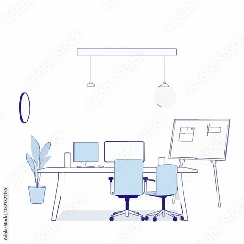 Professional Office during a Coworking Space