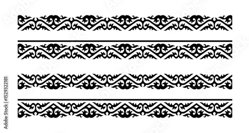 border art ornamental vintage on black colour