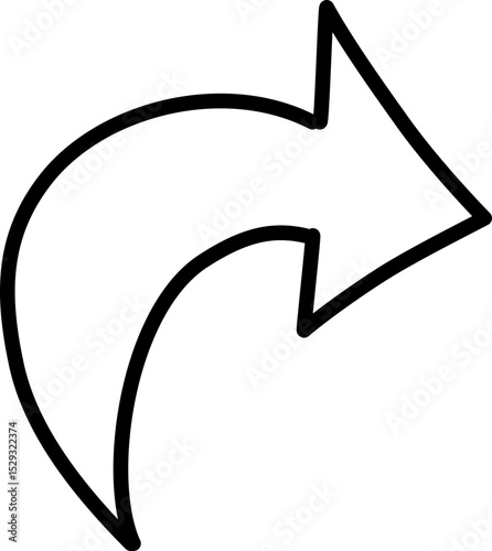 A simple blue arrow icon symbolizing sharing or redirection in communication