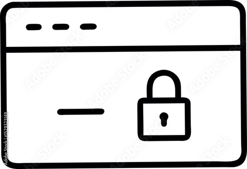Website lock icon. lock icon in browser tab.