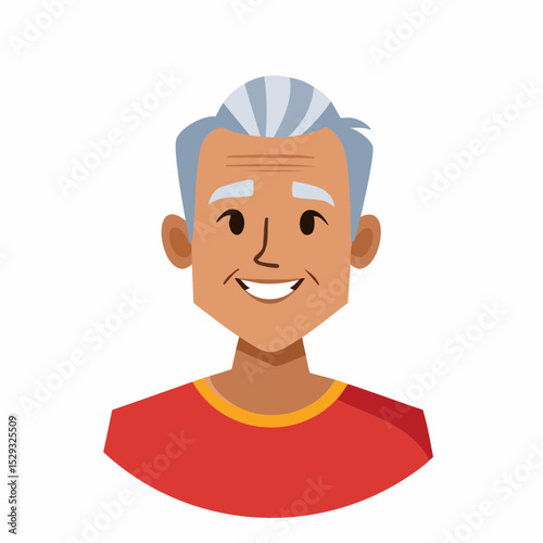 Happy fitness man smiling icon vector