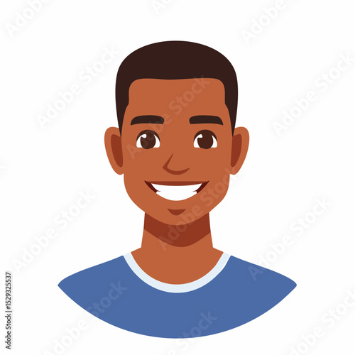 Happy fitness man smiling icon vector