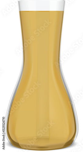 Elegant Glass Carafe with Juice Vector Icon