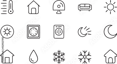 A vector icon set of ecology symbols for web design