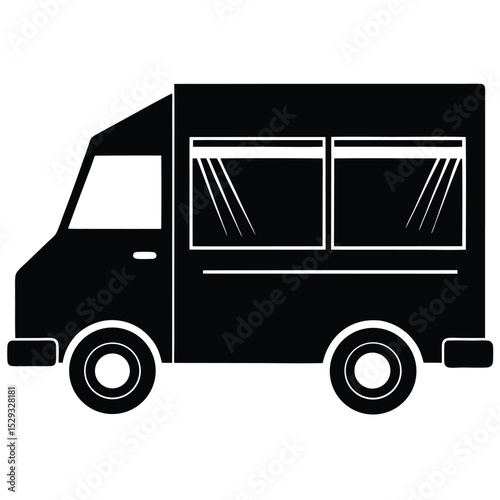  a food truck vector illustration