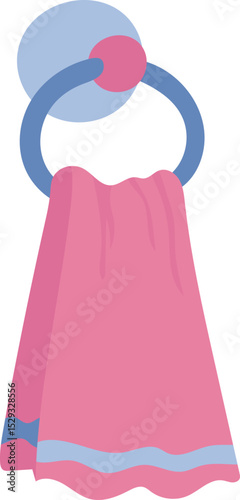 Hanging towel illustration
