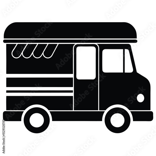 vector illustration of a food truck