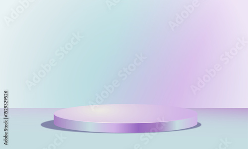 Purple podium for product presentation