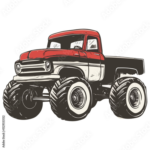 monster truck off road illustration vector