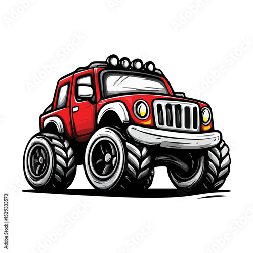 monster truck off road illustration vector