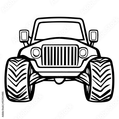 monster truck off road illustration vector