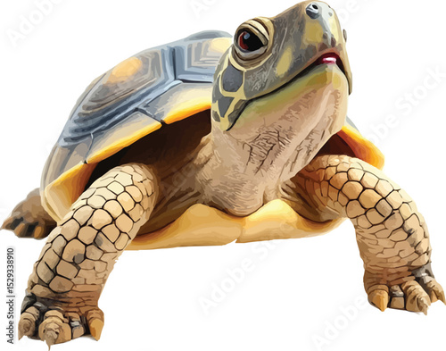 turtle on white background