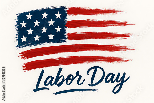 Labor day american flag patriotic holiday celebration art